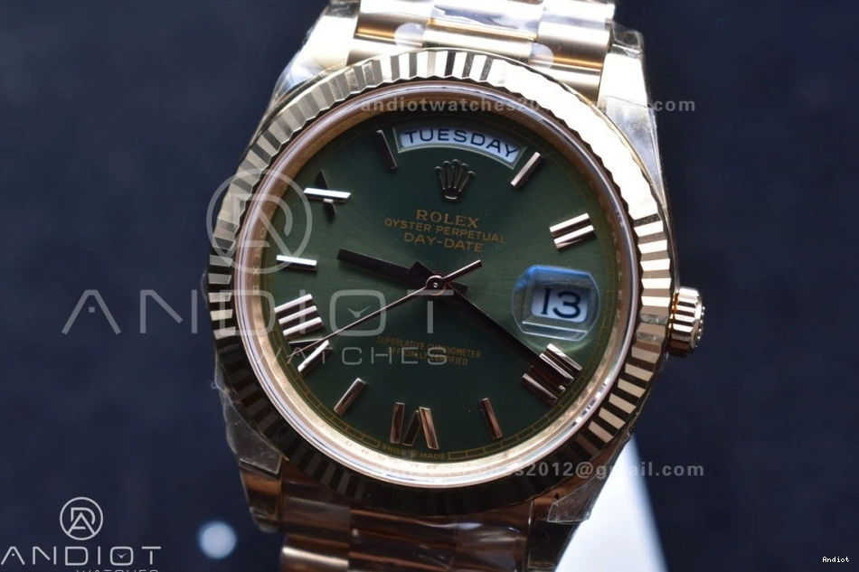 1:1 Bracelet Edition on Date (Gain 40 RG 228235 Dial Best Weight) President 652 Green Sporty VR3255 Roman Day THBF 0813